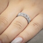 1.01 carats diamants bague or gris 750/18 ct - RI-69276-WG