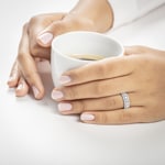 1.01 carats diamants bague or gris 750/18 ct - RI-69540-WG