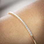 1.02 Karat Diamantarmreif oval 750/18 K Gelbgold - AR-69220-GG