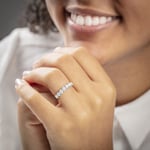 1.02 Karat Diamanten Mémoire Ring 750/18 K Weissgold - RI-71831-WG