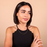 1.0mm Collier forçat or jaune 750/18 ct - KEA3510