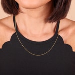 1.0mm Collier forçat or jaune 750/18 ct - KEA3510