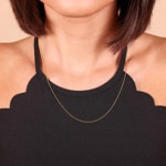 1.0mm Kugelkette 750/18 K Gelbgold - KEK0110