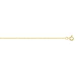 1.0mm Collier gourmette diamantée or jaune 375/9 ct