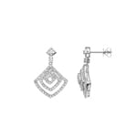 1.10 carats diamants clous d'oreilles or gris 750/18 ct