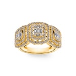 1.13ct Diamond Ring 750/18 K Yellow Gold - RI-10420-GG