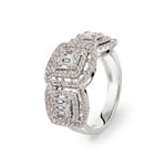 1.13ct Diamond Ring 750/18 K White Gold