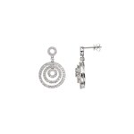 1.30 Karat Diamantohrstecker 750/18 K Weissgold