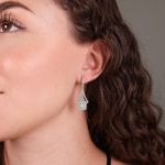 1.35 Karat Diamantohrhänger 750/18 K Weissgold - OR-08006-WG