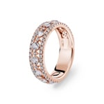 1.35 carats diamants bague or rosé 750/18 ct