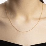 1.3mm Round Cable Chain 750/18 K Yellow Gold - CAN1003
