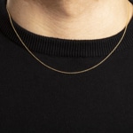 1.3mm Round Cable Chain 750/18 K Yellow Gold - CAN1003