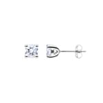 1.40 Karat Solitär GIA-Diamantohrstecker 750/18 K Weissgold, 4-Griff