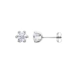 1.40 Karat Solitär GIA-Diamantohrstecker 750/18 K Weissgold, 6-Griff