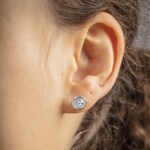 1.40 Karat Solitär GIA-Diamantohrstecker 750/18 K Weissgold in Zargenfassung - CGOR003-070-WG