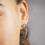 1.40 carats diamants GIA clous d'oreilles solitaire or rosé 750/18 ct serti clos - CGOR003-070-RG