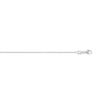 1.4mm Ankerkette oval 750/18 K Weissgold mit Messerschliff