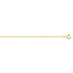 1.4mm Collier gourmette diamantée or jaune 375/9 ct