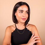 1.4mm Collier forçat miroir or jaune 750/18 ct - KES4014