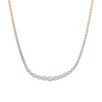 1.50 Karat Halo Diamantencollier 750/18 K Roségold