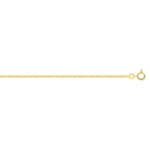 1.5mm Collier gourmette diamantée or jaune 375/9 ct