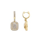 1.60ct Diamond Drop Earrings 750/18 K Yellow Gold