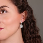 1.60 Karat Diamantohrhänger 750/18 K Weissgold - OR-12077-WG