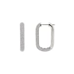1.65 carats diamants créoles or gris 750/18 ct