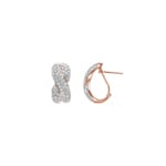 1.69 carats diamants créoles or rosé 750/18 ct
