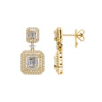 1.70 Karat Diamantohrhänger 750/18 K Gelbgold