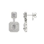 1.70 Karat Diamantohrhänger 750/18 K Weissgold
