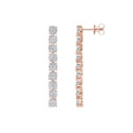 1.75 carats diamants clous d'oreilles or rosé 750/18 ct 41.5mm