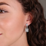 1.85ct Diamond Drop Earrings 750/18 K White Gold - OR-08004-WG