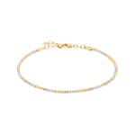1.9mm Fantasiearmband 750/18 K Tricolor