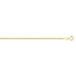 1.9mm Collier gourmette diamantée or jaune 375/9 ct