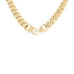 10.5mm Collier gourmette or jaune 750/18 ct semi-massif - KE-1054-GG