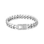 10mm Cuban Link Panzerarmband silbrig