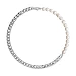 10mm Cuban Link Perlenkette silbrig - KE0067-S-10MM-50