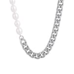 10mm Cuban Link Perlenkette silbrig - KE0067-S-10MM-50