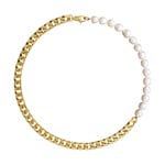 10mm Collier de perles Cuban Link doré - KE0067-G-10MM-50