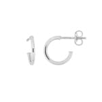 10mm Halbcreolen 750/18 K Weissgold 1.2mm