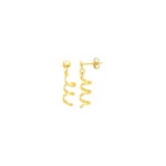 Drop Earrings 750/18 K Yellow Gold, Spiral