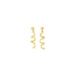 Drop Earrings 750/18 K Yellow Gold, Spiral