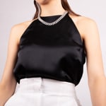 12mm Chaîne Cuban Link Argent 925 avec zircones - KE0005CM-S-12M