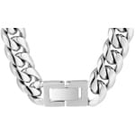 12mm Cuban Link Curb Chain Silvery - KE0019-S-12MM
