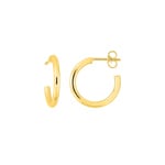 12mm Half Hoop Earrings 375/9 K Yellow Gold 2.0mm