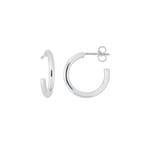12mm Half Hoop Earrings 750/18 K White Gold 2.0mm