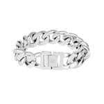 14mm Cuban Link Panzerarmband silbrig