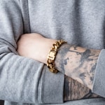 14mm Cuban Link Curb Bracelet Gold plated - AR0006-G-14MM