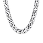 14mm Cuban Link Panzerkette silbrig